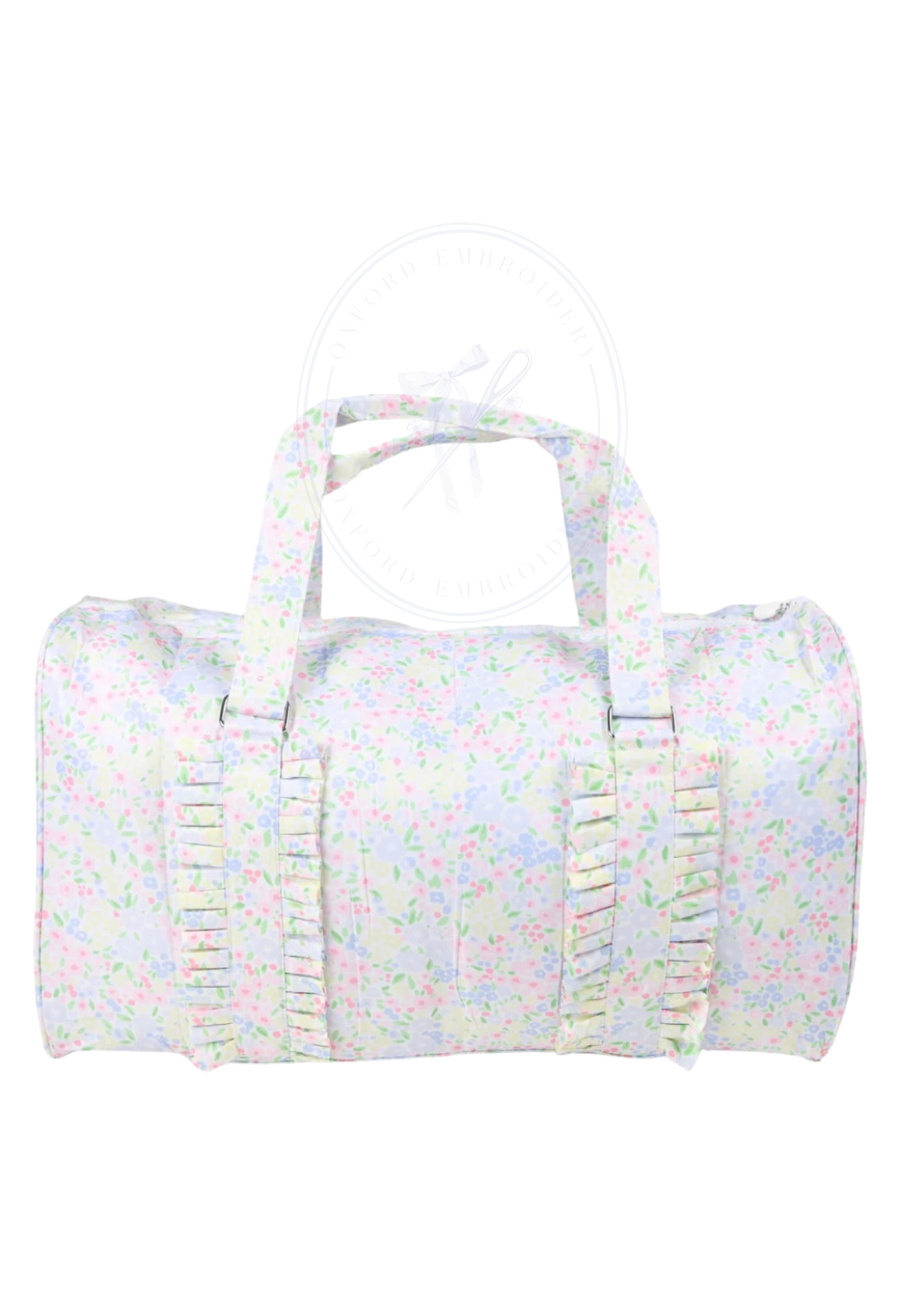 Floral Ruffle Nylon Duffle Bag
