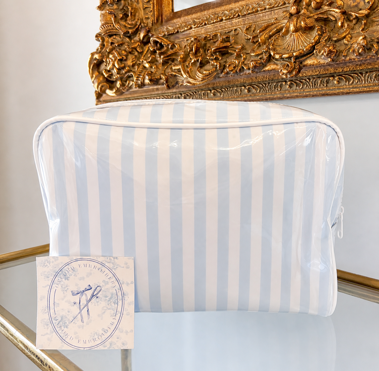 Clear Coated Cosmetic Bag