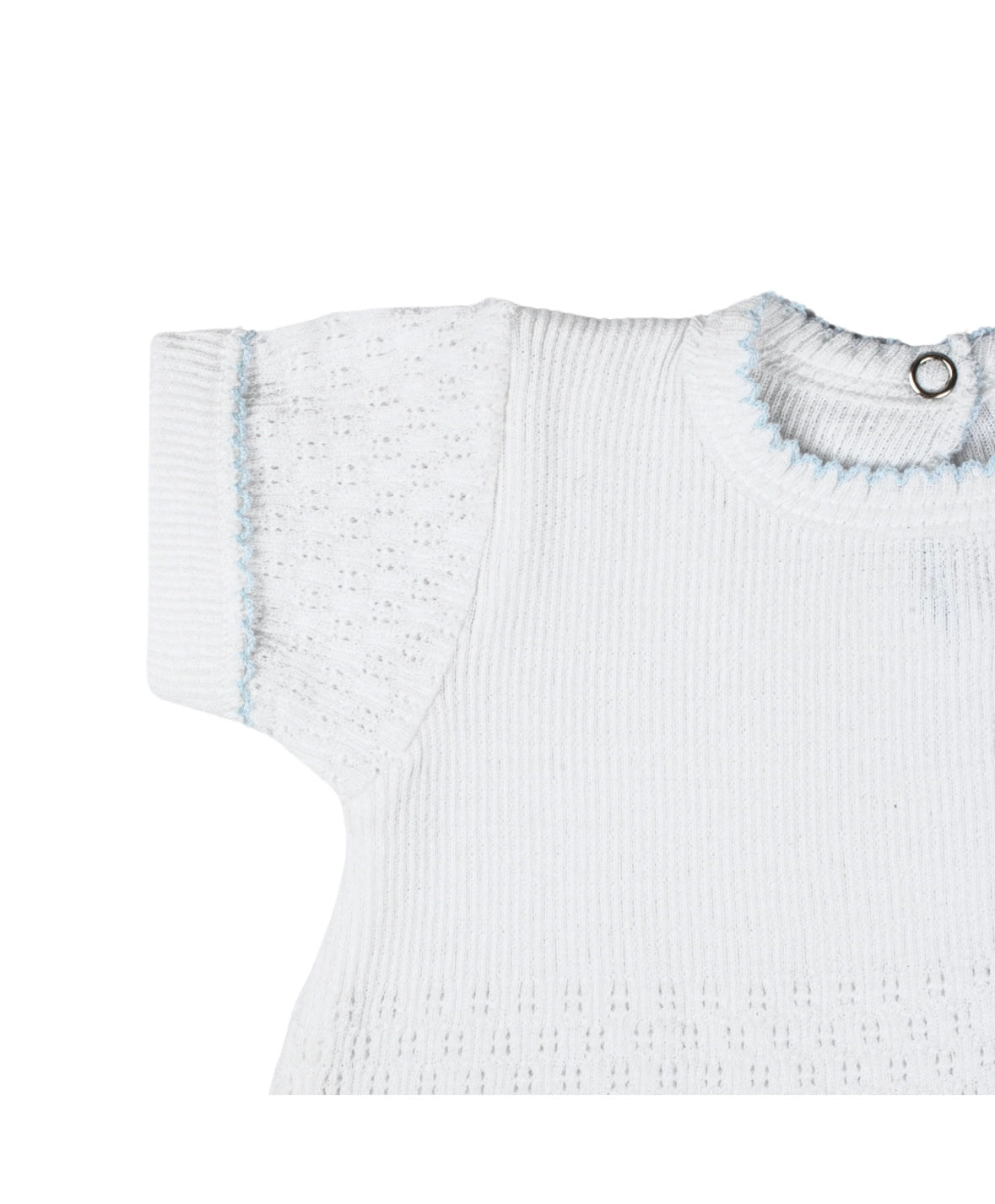 Paty Knit Bubble- Blue Trim