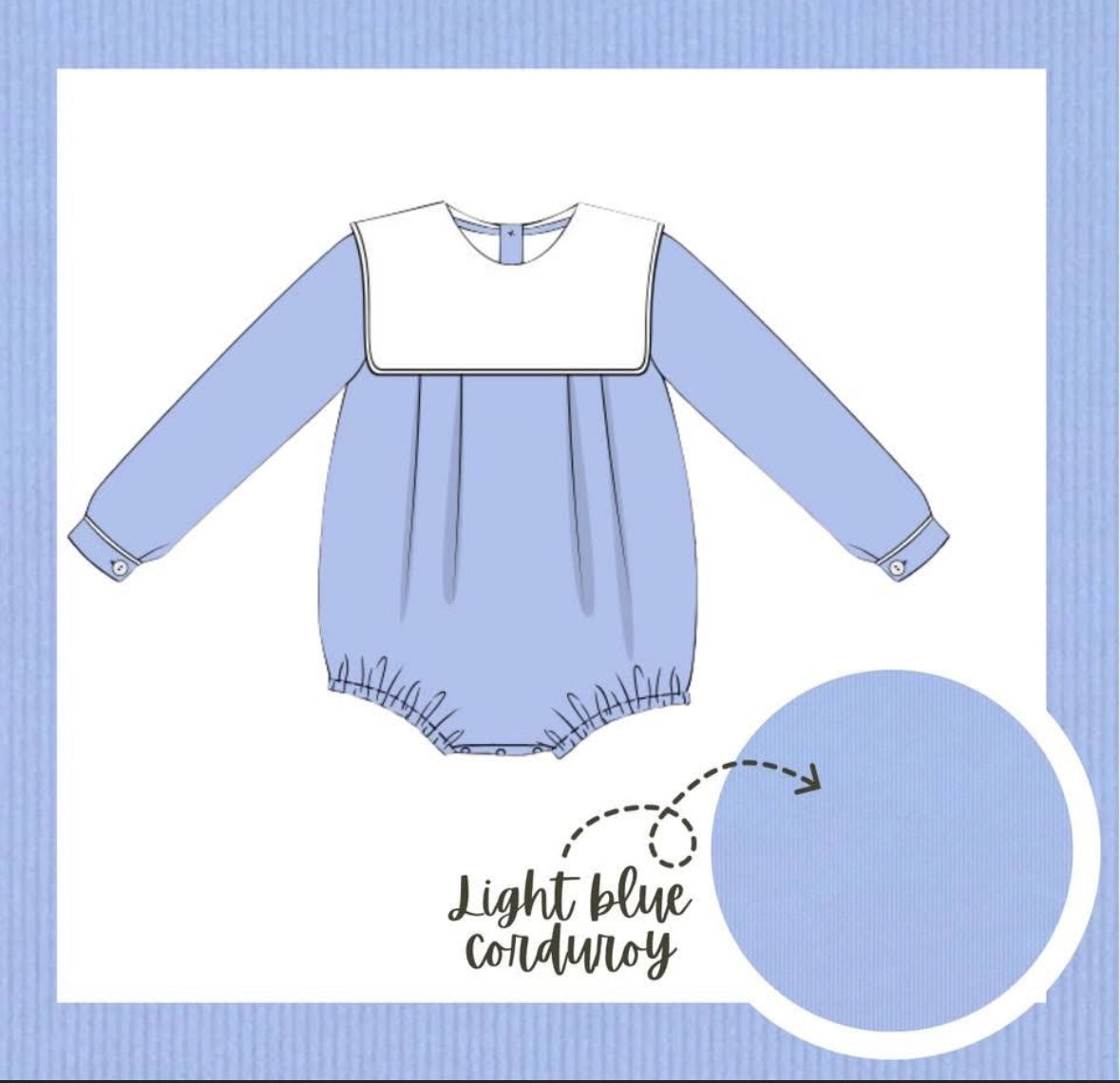 Boys Blue Corduroy Bubble