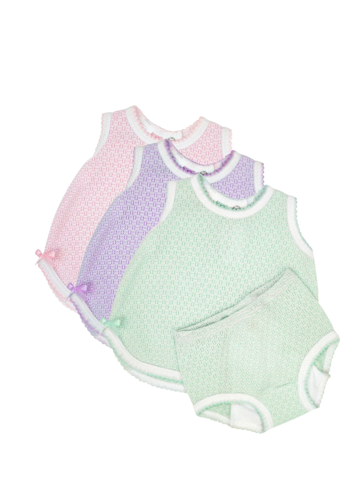 Pink Sleeveless Diaper set
