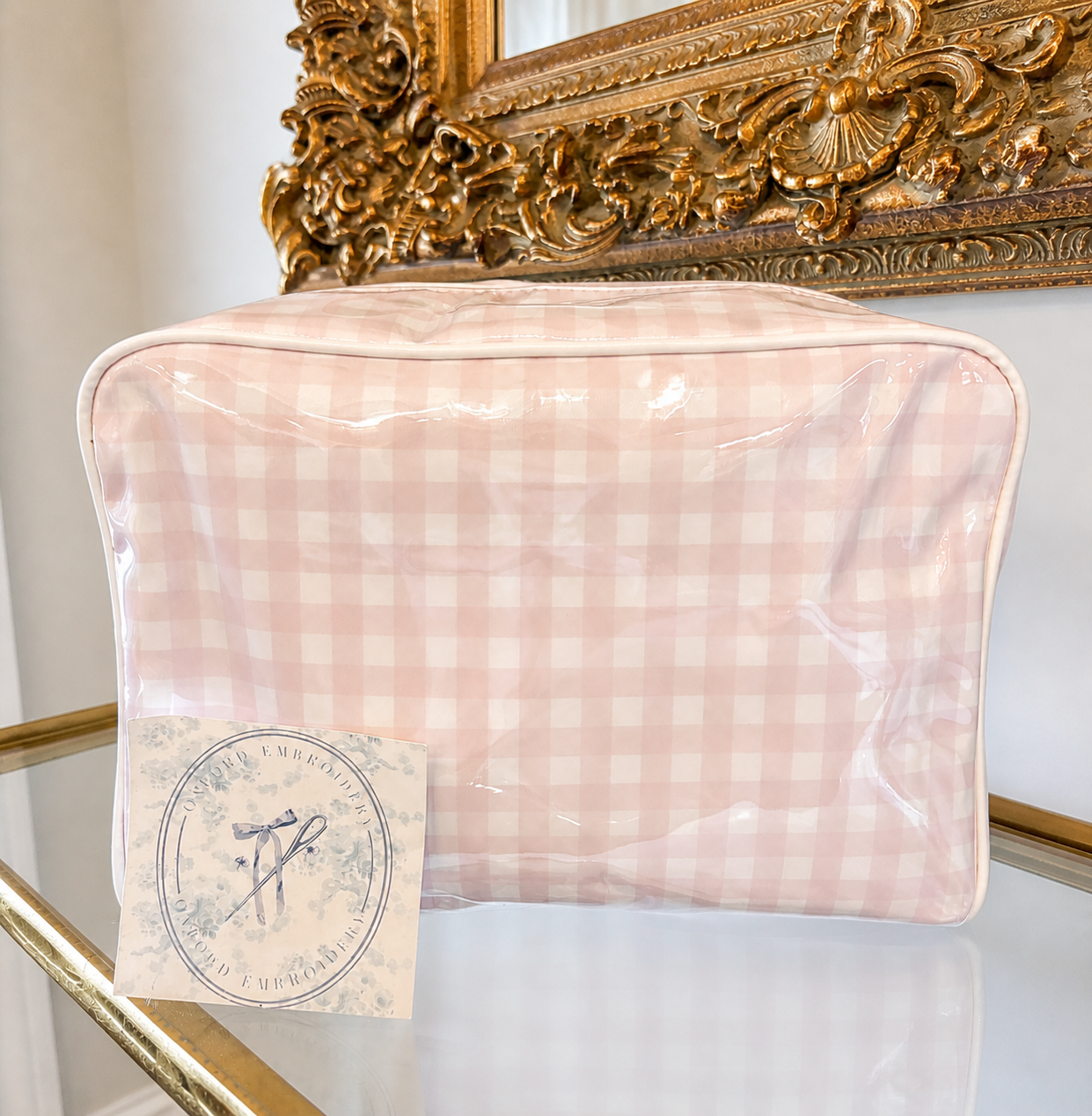 Clear Coated Cosmetic Bag