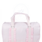 Pink Gingham Ruffle Nylon Duffle Bag