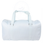 Blue Gingham Nylon Duffle Bag