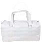 Brown Gingham Nylon Duffle Bag