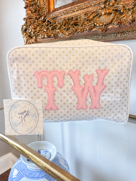 Clear Coated Cosmetic Bag
