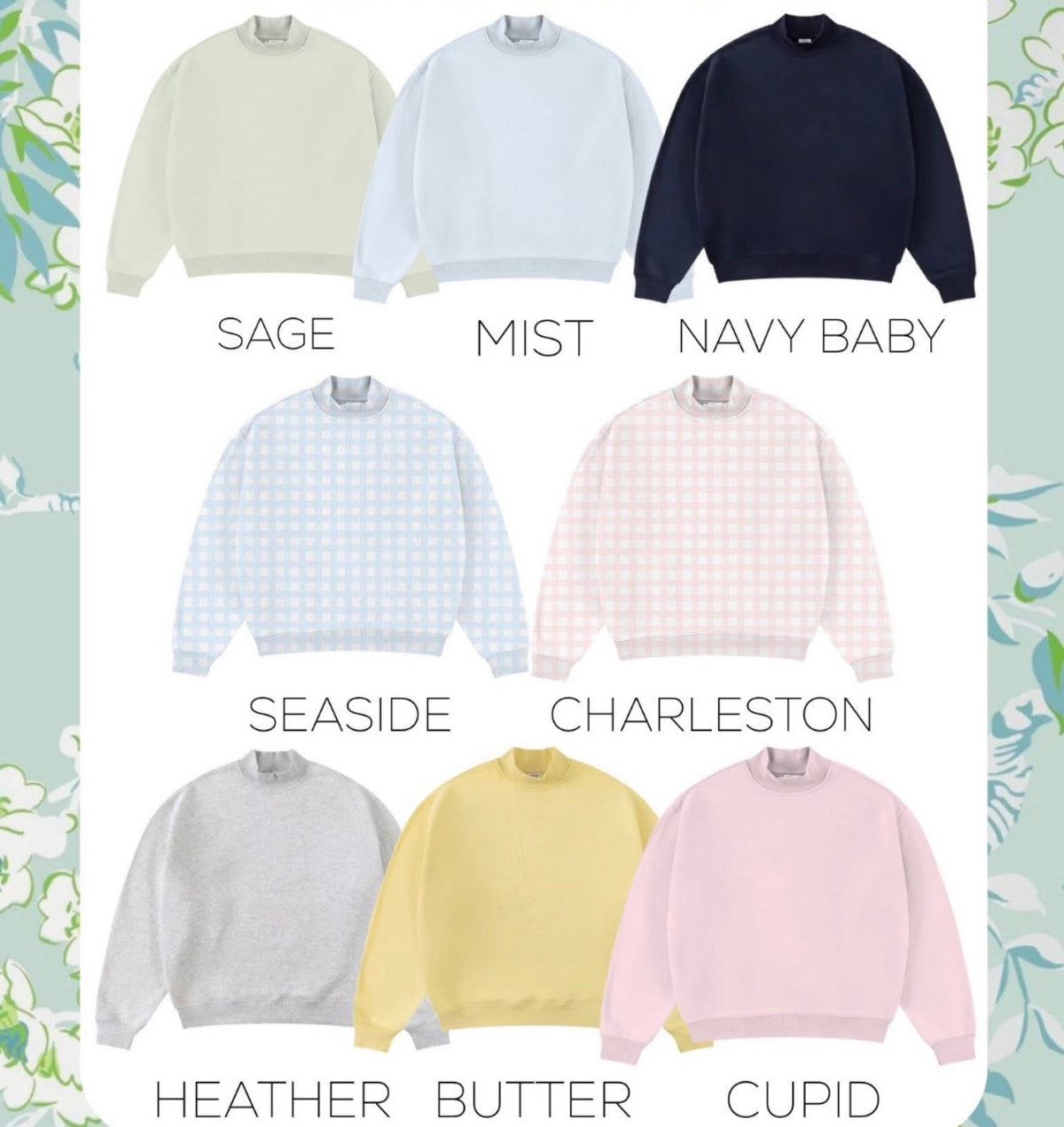 Adult Mock Neck Sweatshirt