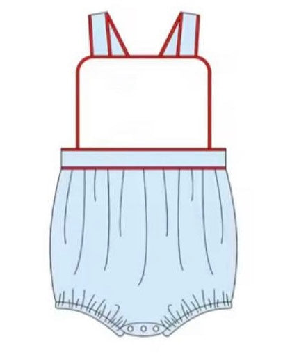 Boys Bubble with Piping Trim