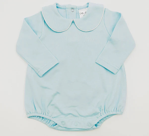 Sample- Boys Blue Long Sleeve Collared Bubble-6 months or 2T
