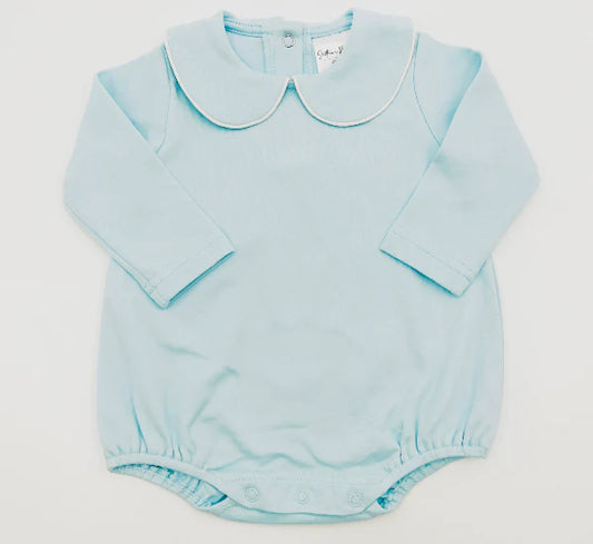 Sample- Boys Blue Long Sleeve Collared Bubble-6 months or 2T