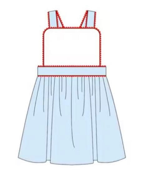 Girl Dress with Ric Rac Trim