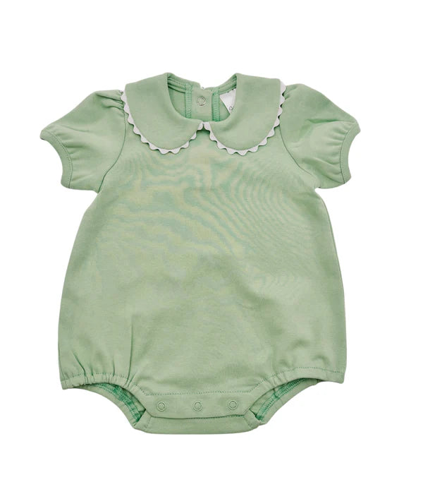 Scalloped Collar Bubble Short Sleeve
