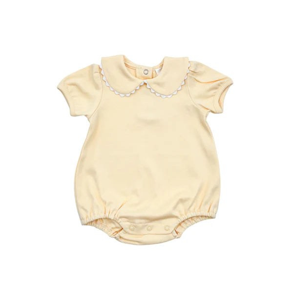 Scalloped Collar Bubble Short Sleeve
