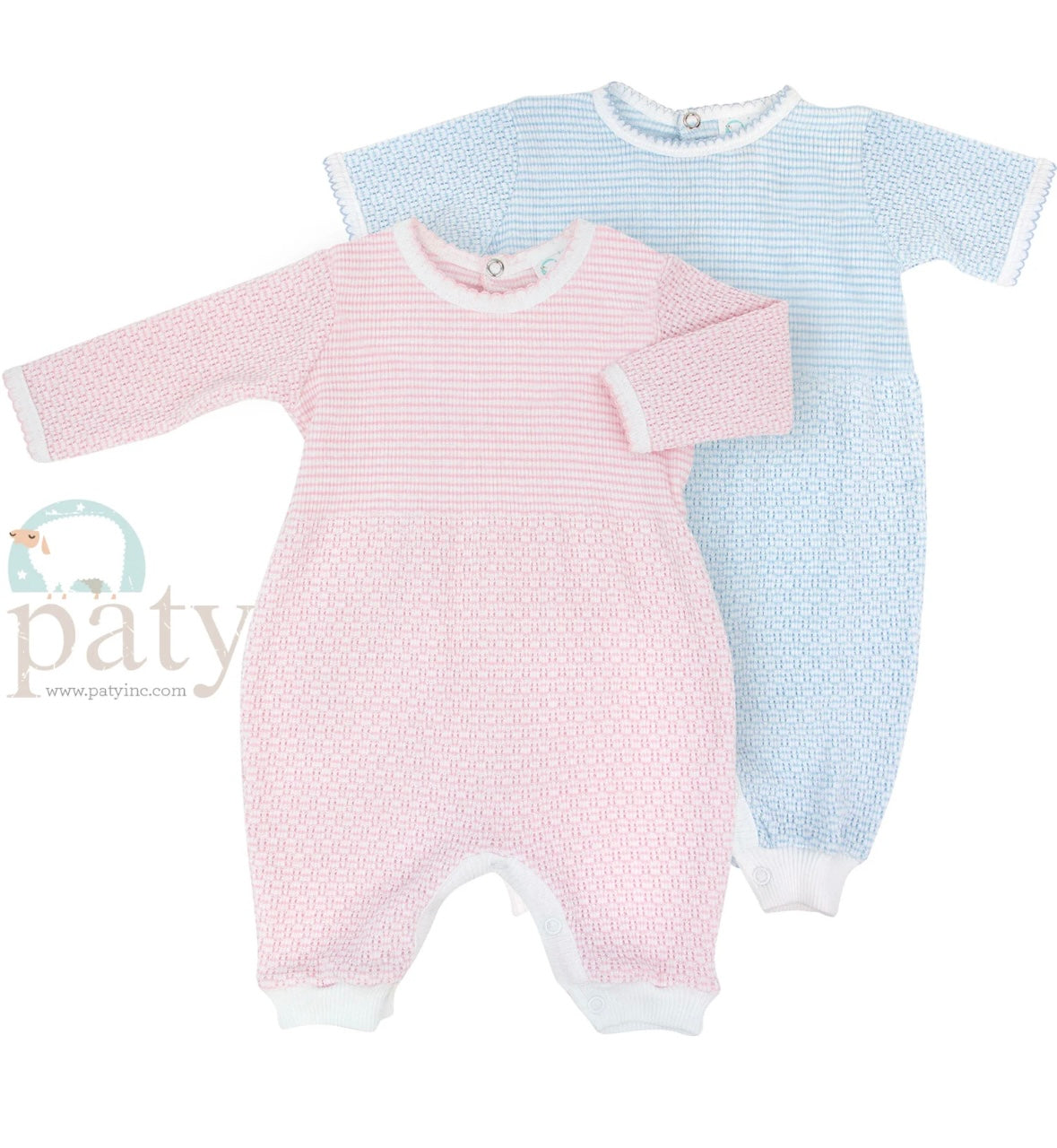 Paty Knit Romper (Short Sleeve)-Pink