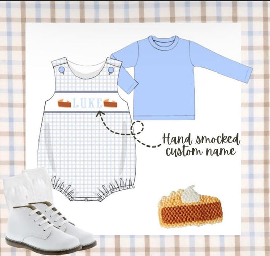 Sweet Potato Pie Hand Smocked Bubble-Boys