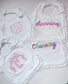 White Ruffle Bib