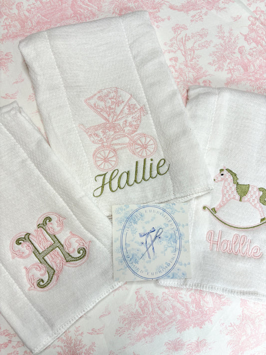 Personalized Burp Cloths