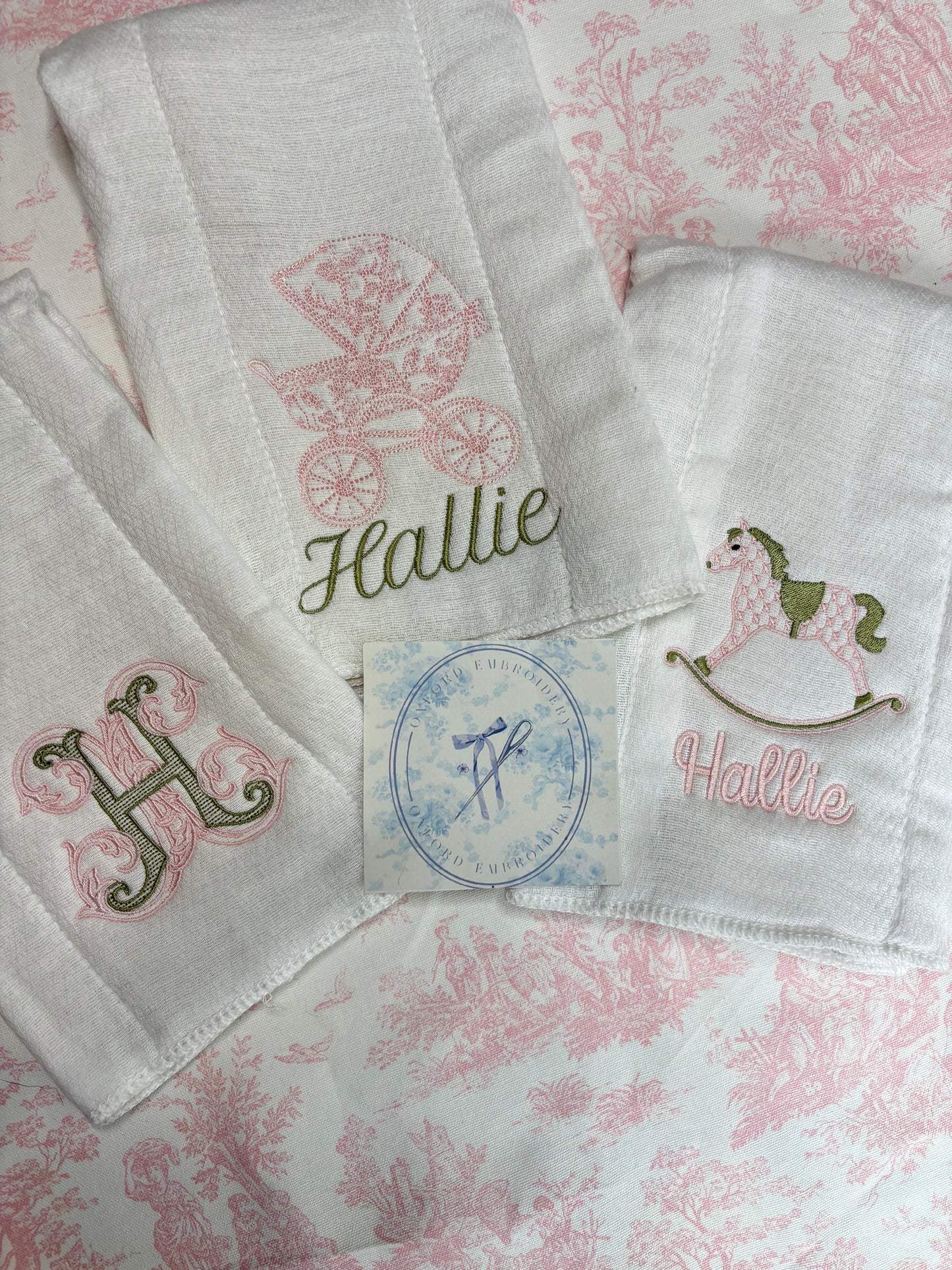 Personalized Burp Cloths