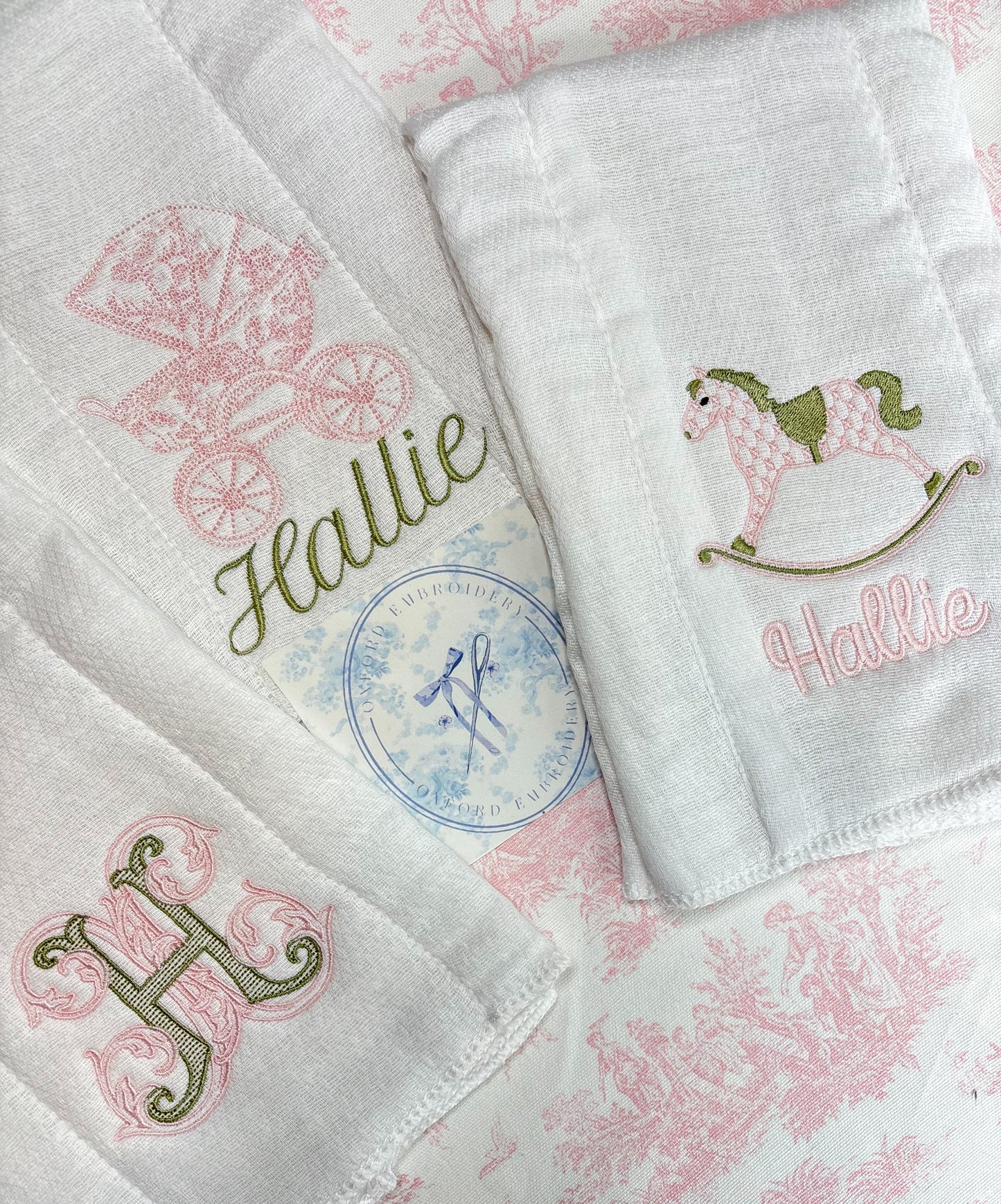Personalized Burp Cloths