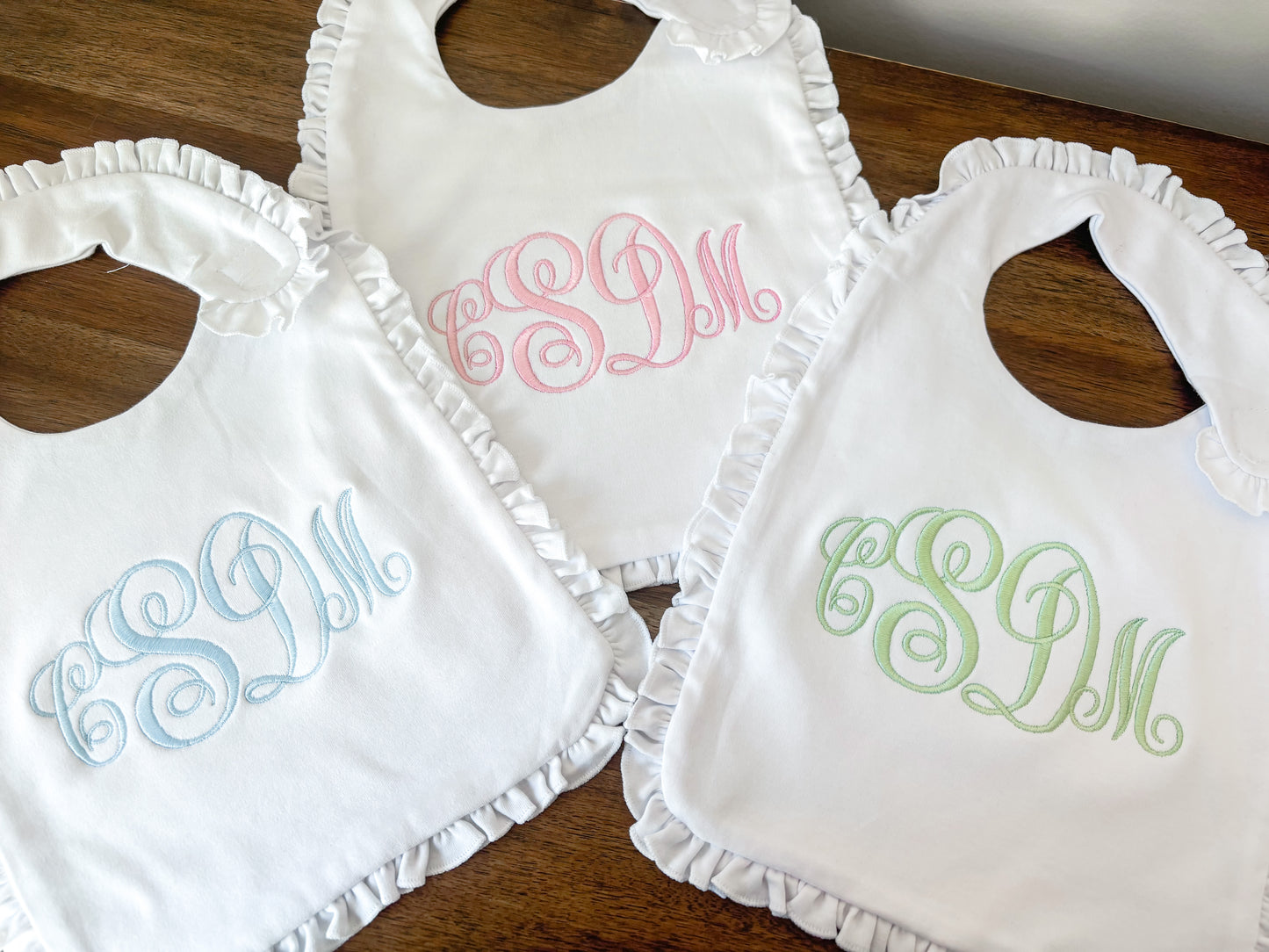 White Ruffle Bib