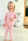 Pink Scallop Edge Organic Cotton Knit Set