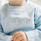 Blue Scallop Edge Organic Cotton Knit Set