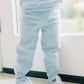 Blue Scallop Edge Organic Cotton Knit Set