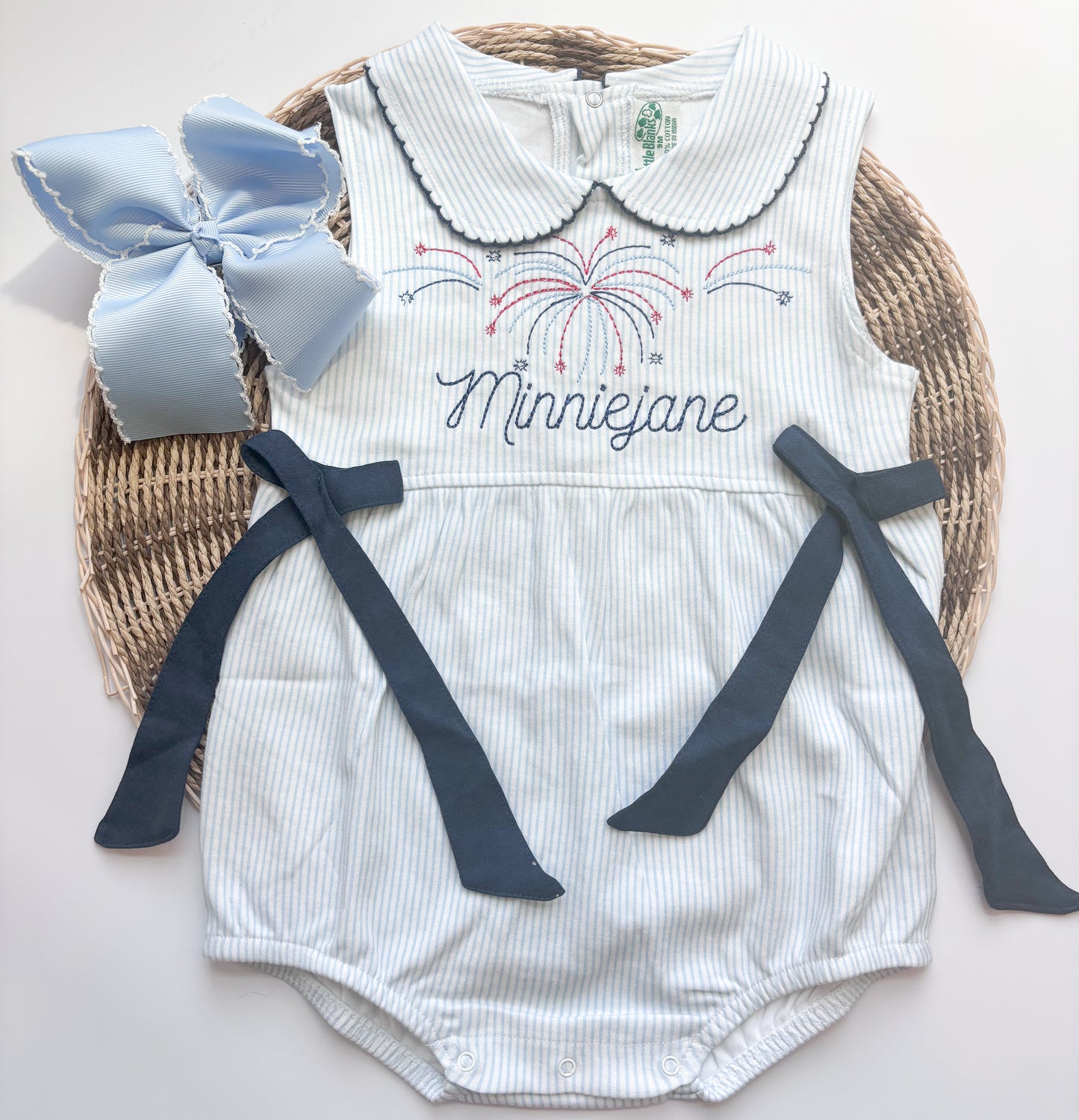 Girls Collared Romper/Bodysuit with Bows
