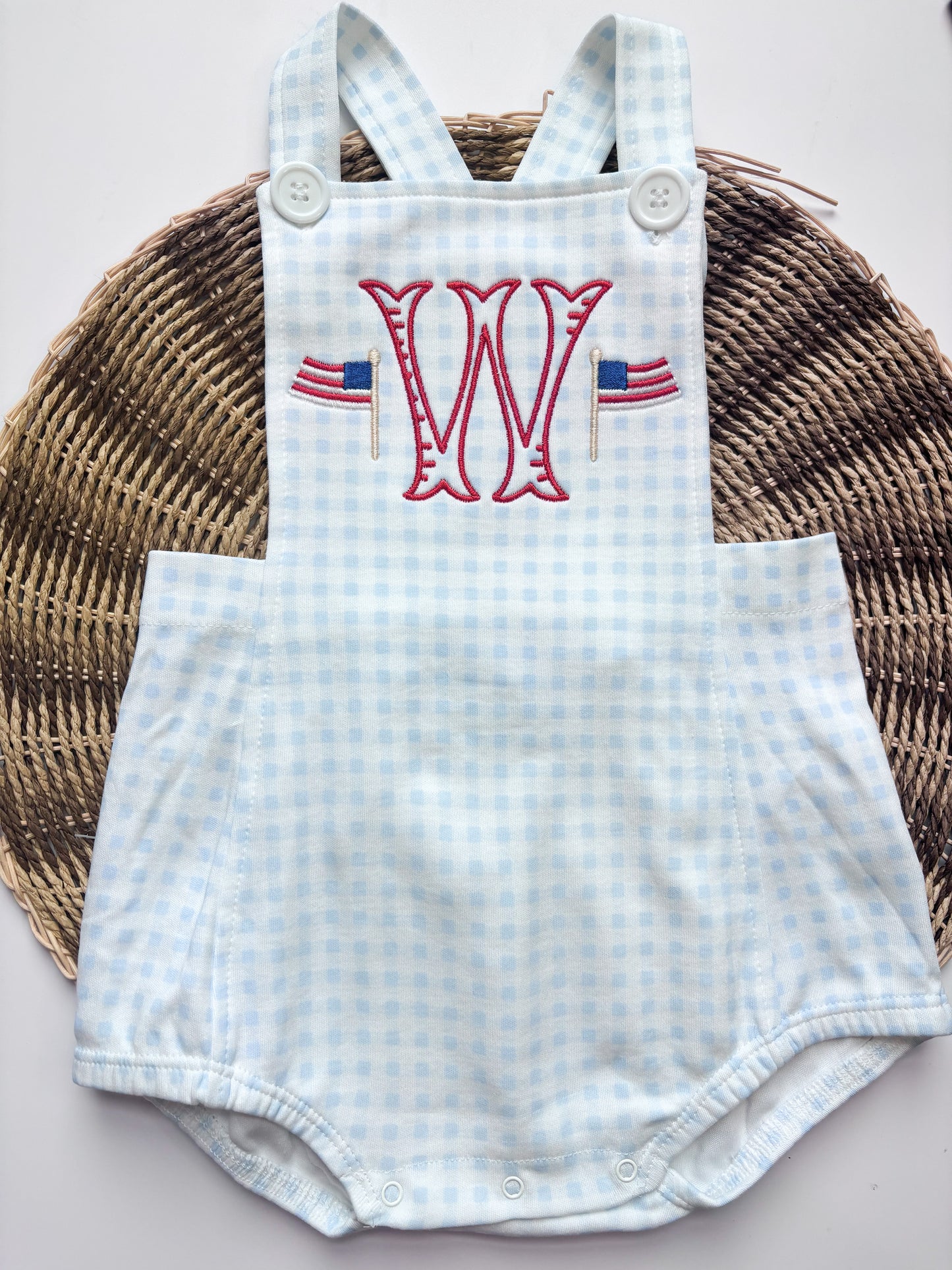 Boys Checkered Sunsuit