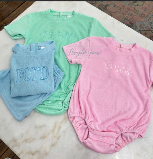Terry Cloth T-shirt Bubble-Pink