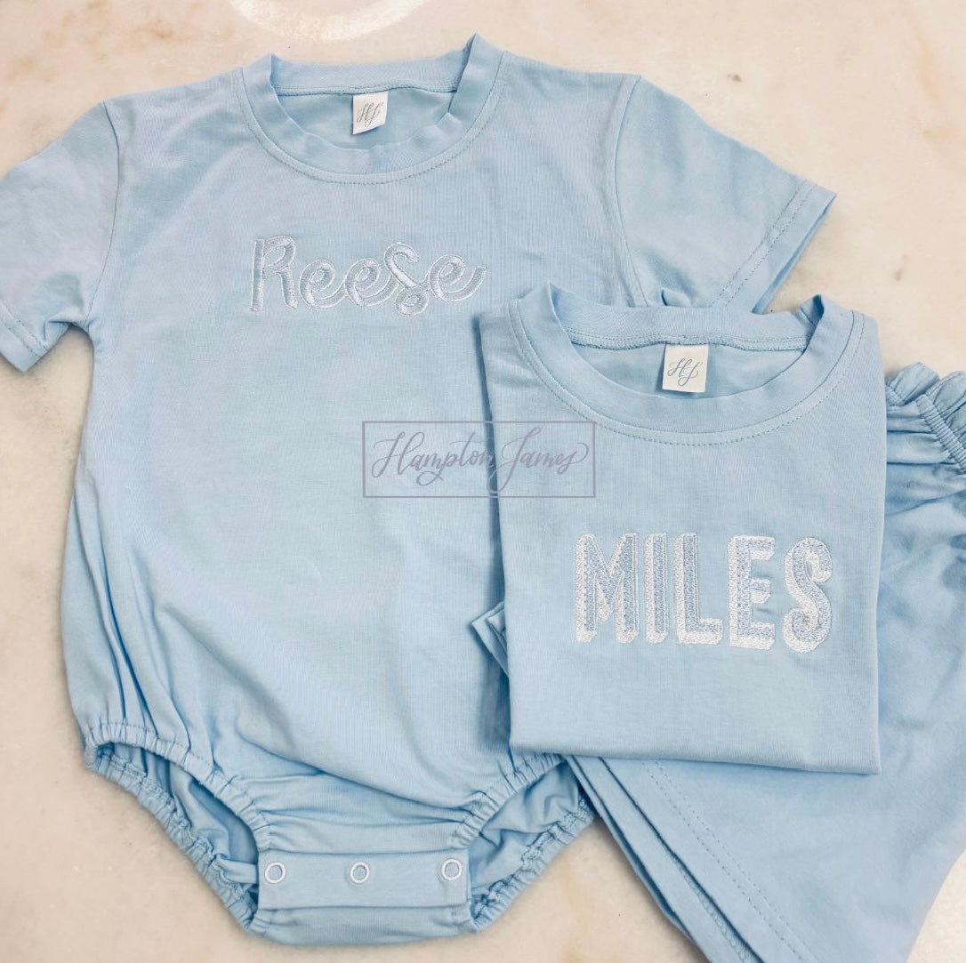 Terry Cloth T-shirt Bubble-Blue