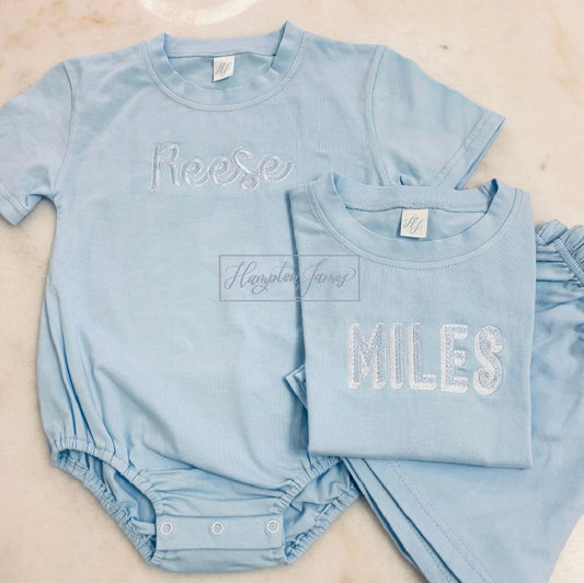 Terry Cloth T-shirt Bubble-Blue