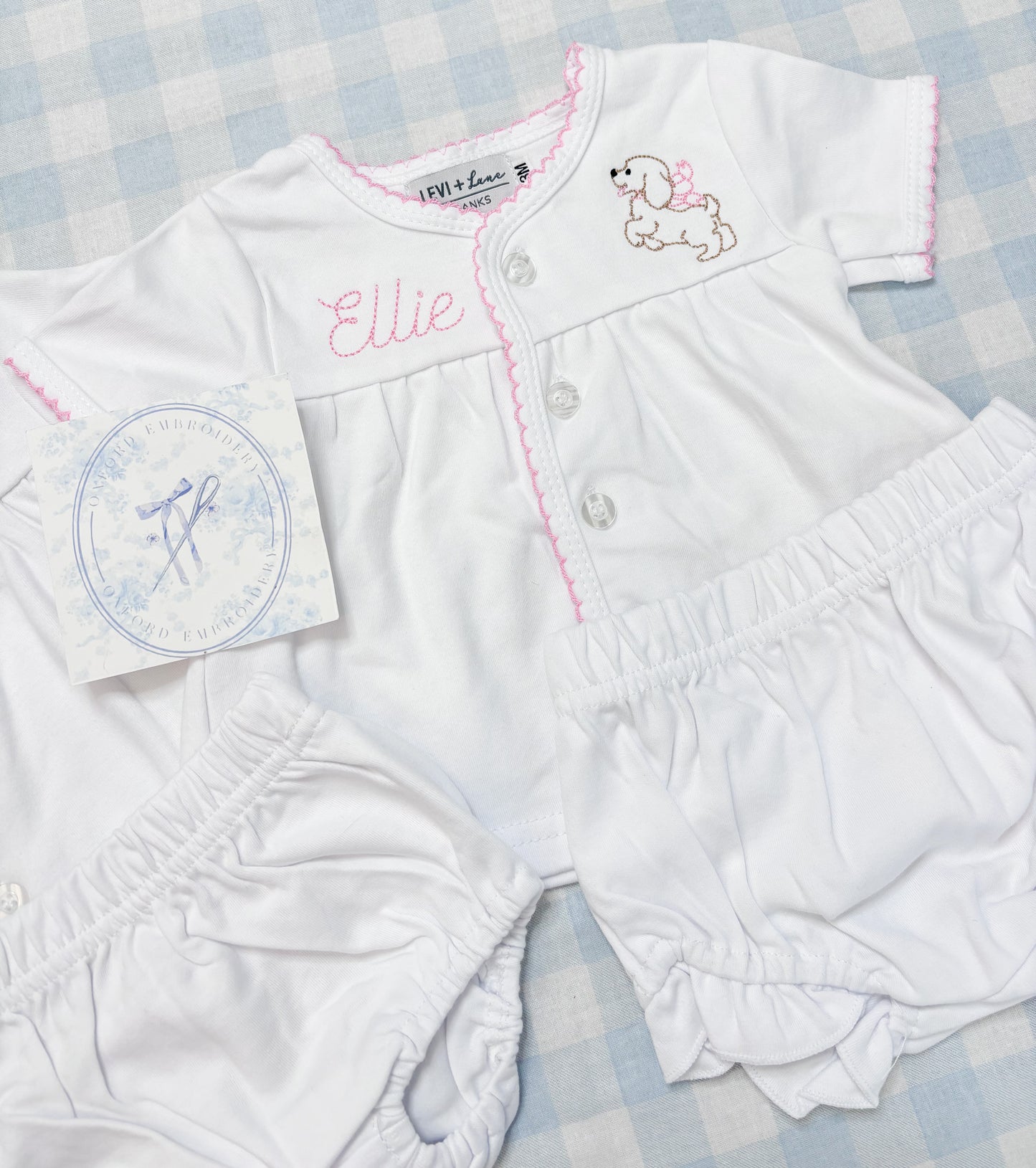 Picot Trim Diaper Set