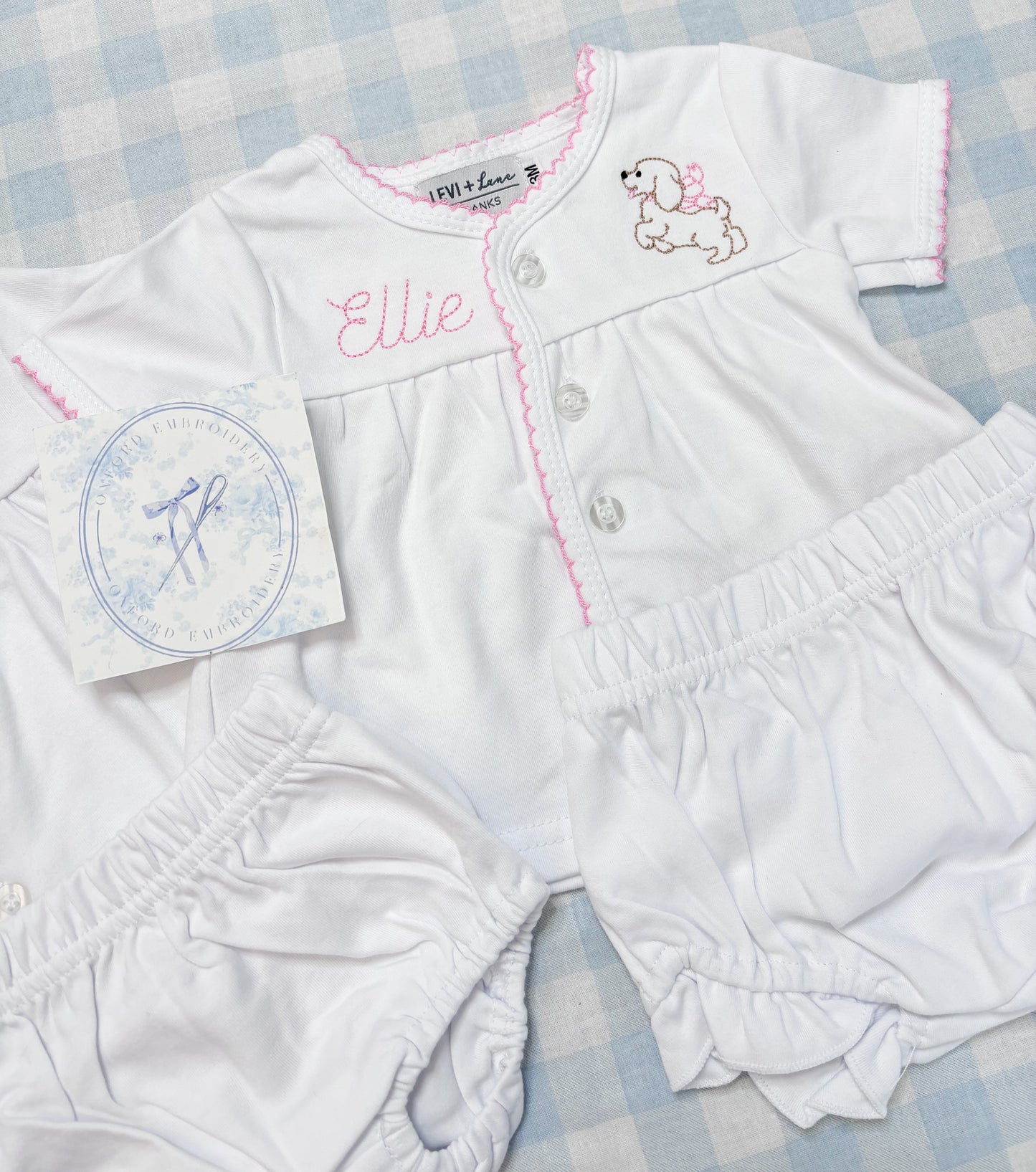 Picot Trim Diaper Set