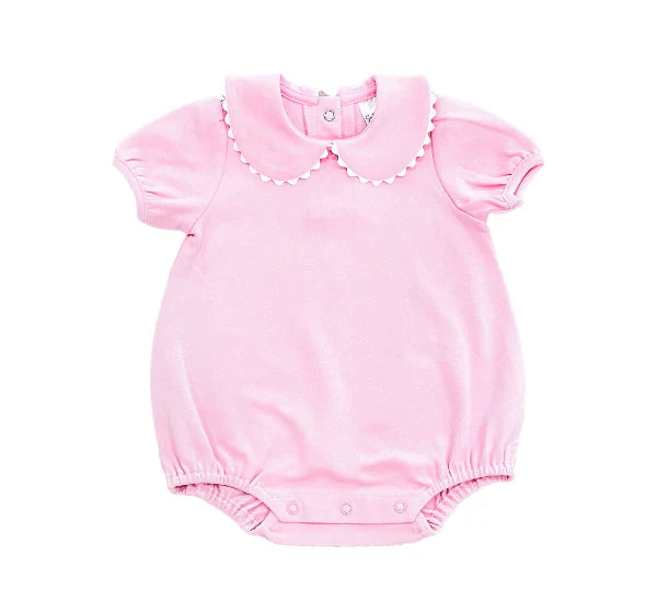 Scalloped Collar Bubble Short Sleeve