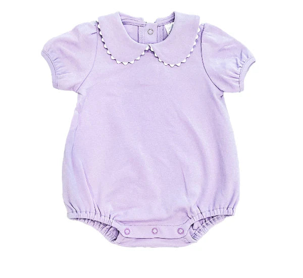 Scalloped Collar Bubble Short Sleeve