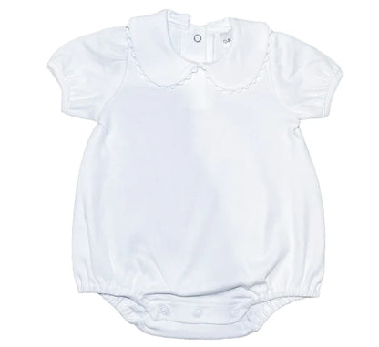 Scalloped Collar Bubble Short Sleeve